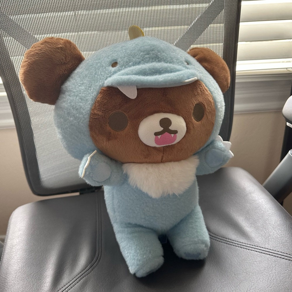 Sanrio Rilakkuma Blue Dinosaur Plush Plushie Toy